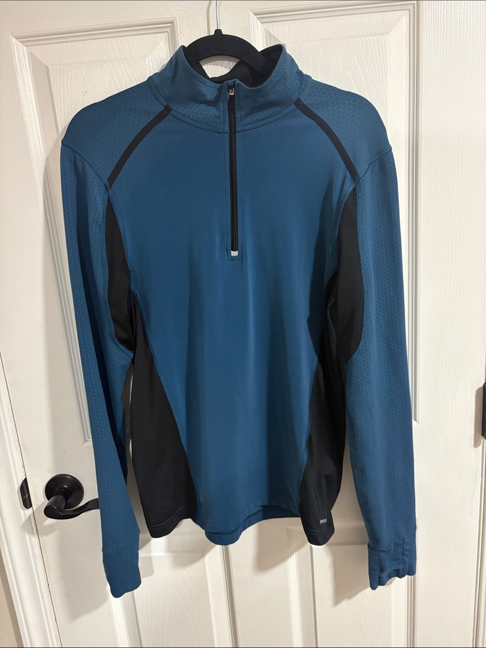 Champion Teal and Black Half-Zip DuoDry Pullover